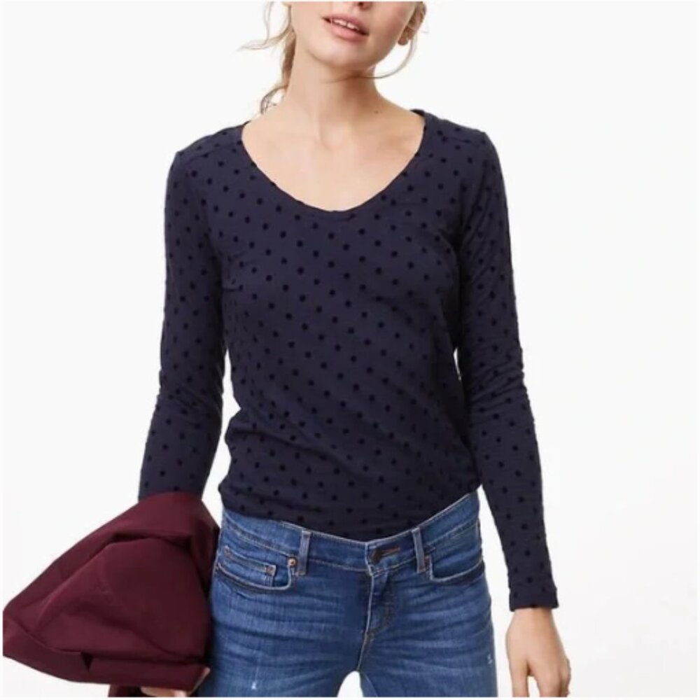 Loft Velvet Dot Long Sleeve Tee